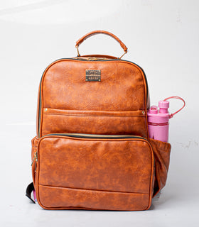 Denri Remi Leather Laptop Backpack, classy design laptop bag, fit's up to 16-inch laptop