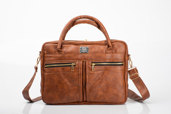Denri Satchel Laptop Bag | Laptop Sleeve, Multi-Pocket Design & Snap Closure