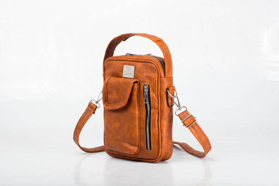 Denri Mini Man Bag | Compact Crossbody Sling | Internal & External Pockets