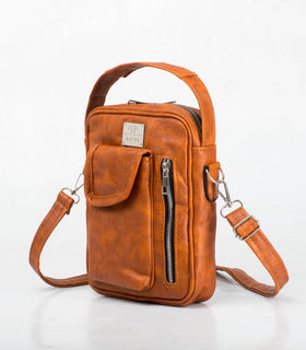 Denri Mini Man Bag | Compact Crossbody Sling | Internal & External Pockets
