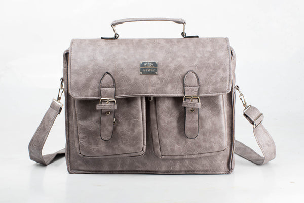 Denri Feroz Briefcase Bag | Premium Material, Zip Closure & Chain Detail