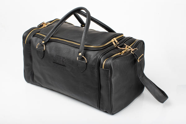 Denri Pocket Travel Bag | Large Leather Duffle | Multiple pockets, Adjustable strap