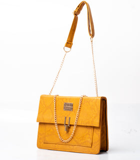 Denri Val Sling Bag | Chain Strapped Tote, Organized Compartments & Durable Material