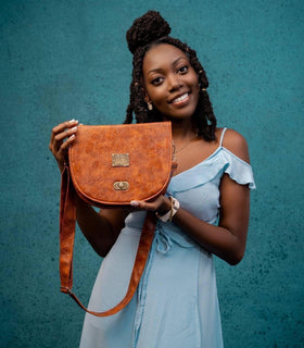 Denri Moon Sling Bag | Compact Crossbody | Adjustable Strap & Multiple Pockets
