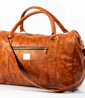 Denri Satis Travel Bag | Leather Duffle Bag | Adjustable strap, External pocket