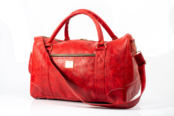 Denri Satis Travel Bag | Leather Duffle Bag | Adjustable strap, External pocket