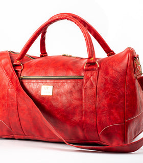 Denri Satis Travel Bag | Leather Duffle Bag | Adjustable strap, External pocket